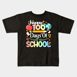 Happy 100 Days Of School 100 Days Of School Teacher Kids T-Shirt